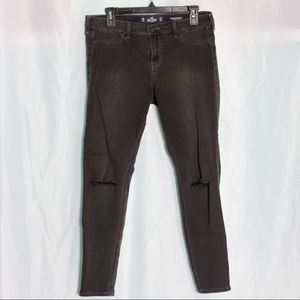 Hollister Black Low Rise Jean Leggings Size 13 R